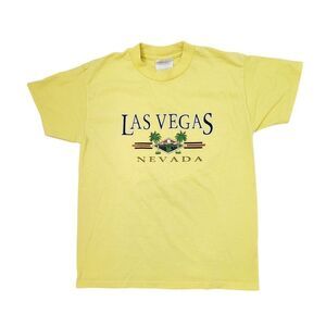 3/$20 Vintage Hanes Yello Las Vegas Top Tee T-shirt Size: Youth M
